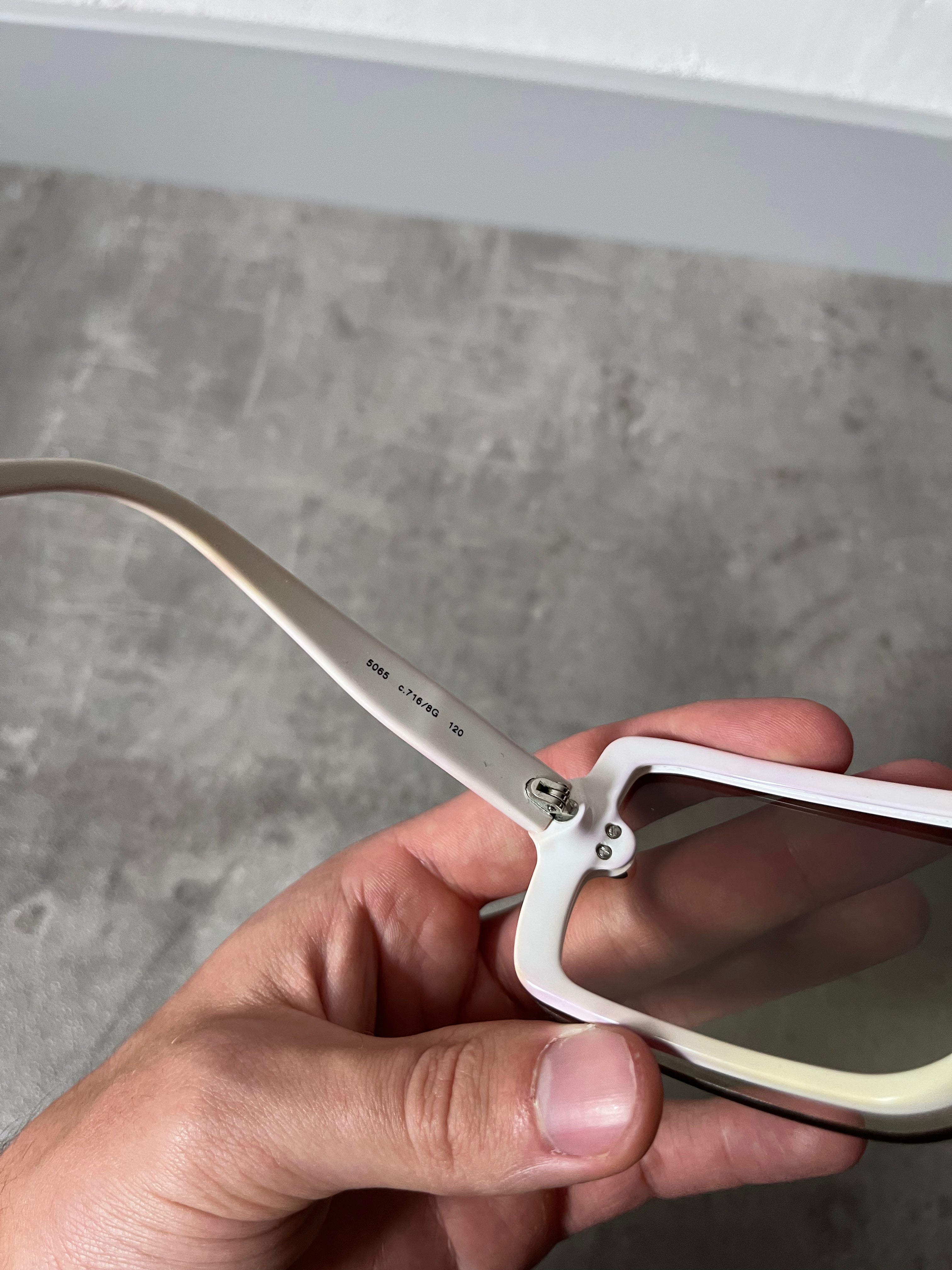 Chanel Vintage CC Logo Gradient Sunglasses White Purple
