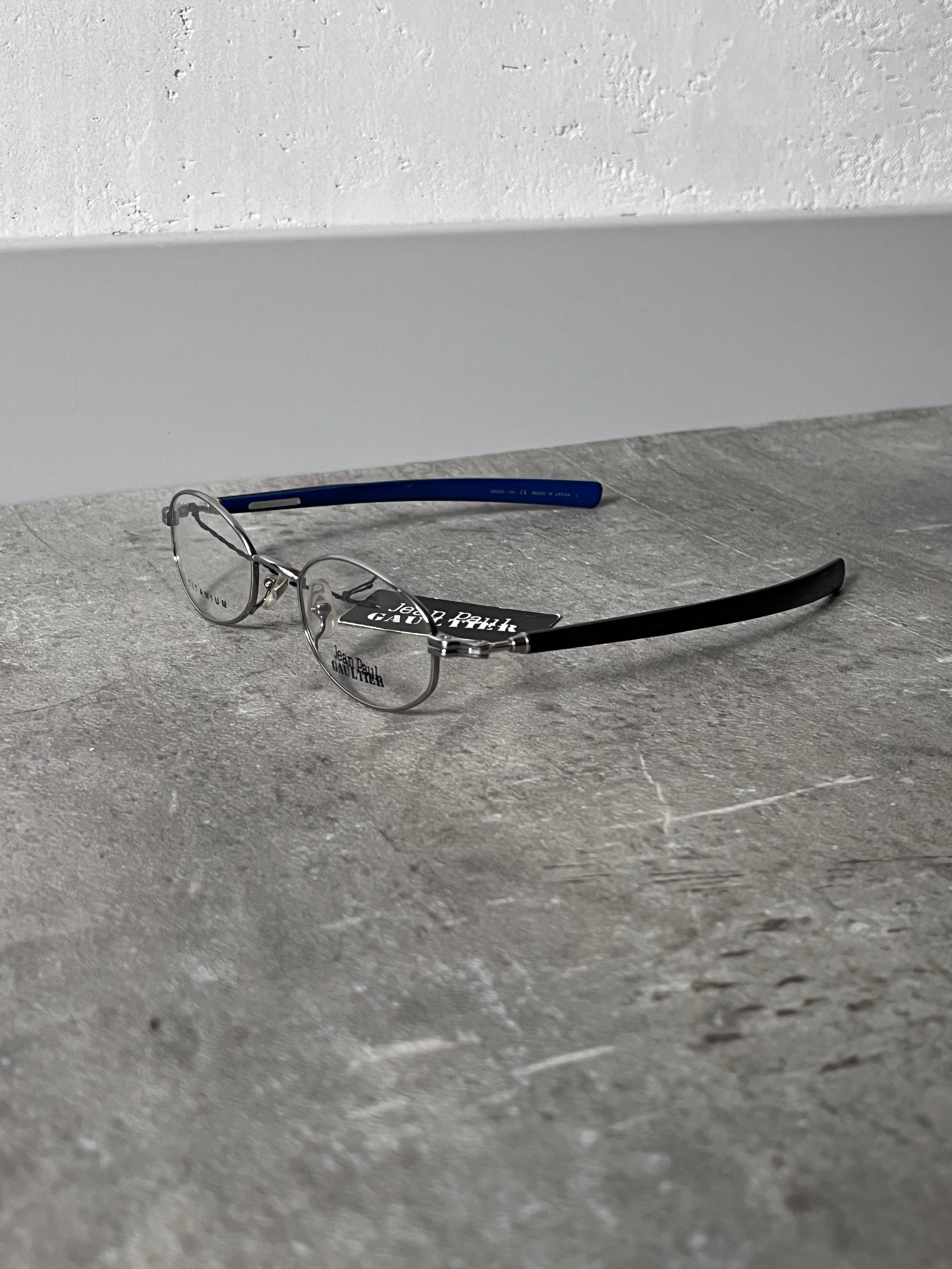 90s Jean Paul Gaultier Vintage Clean Glasses Blue