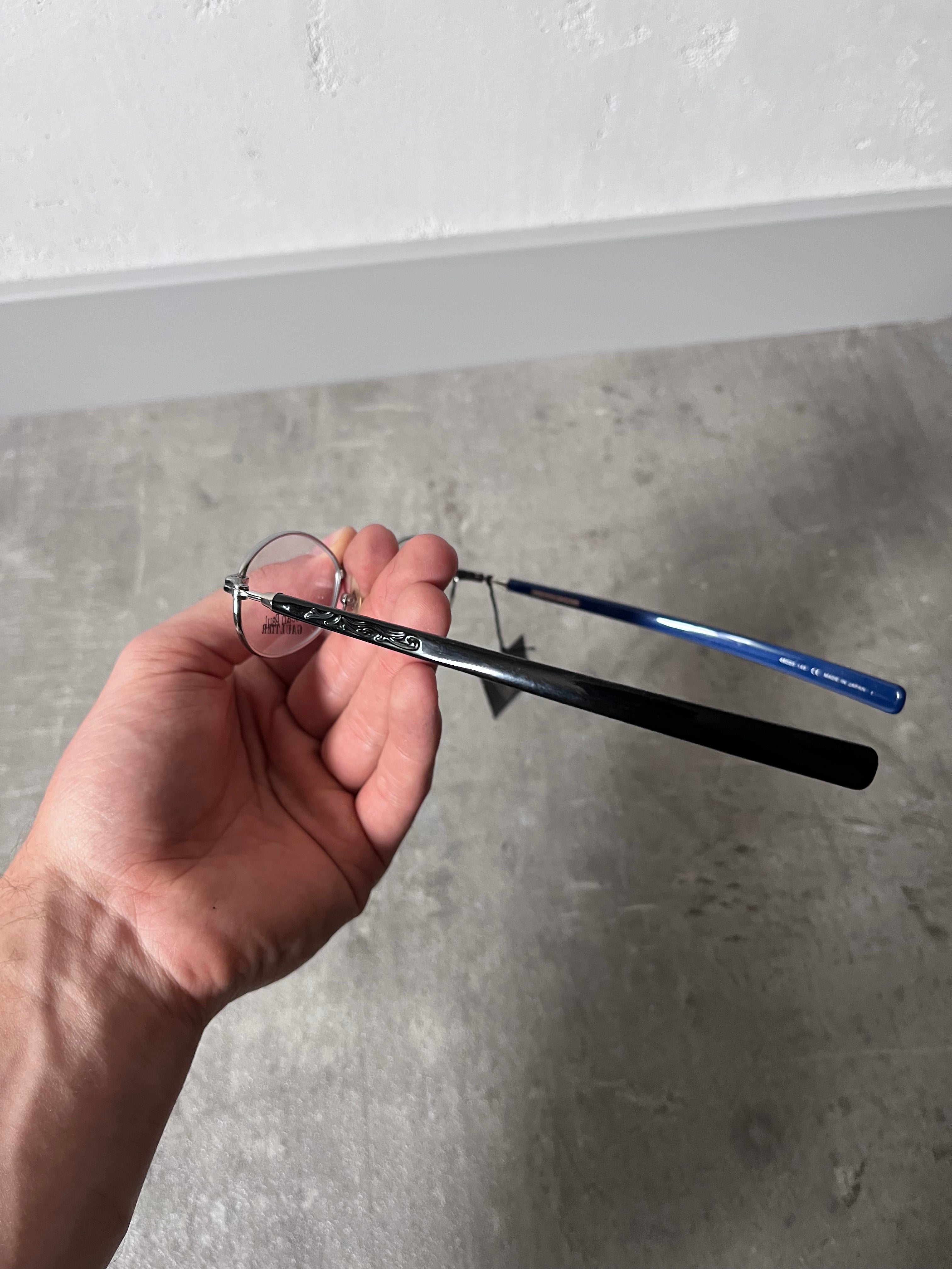 90s Jean Paul Gaultier Vintage Clean Glasses Blue