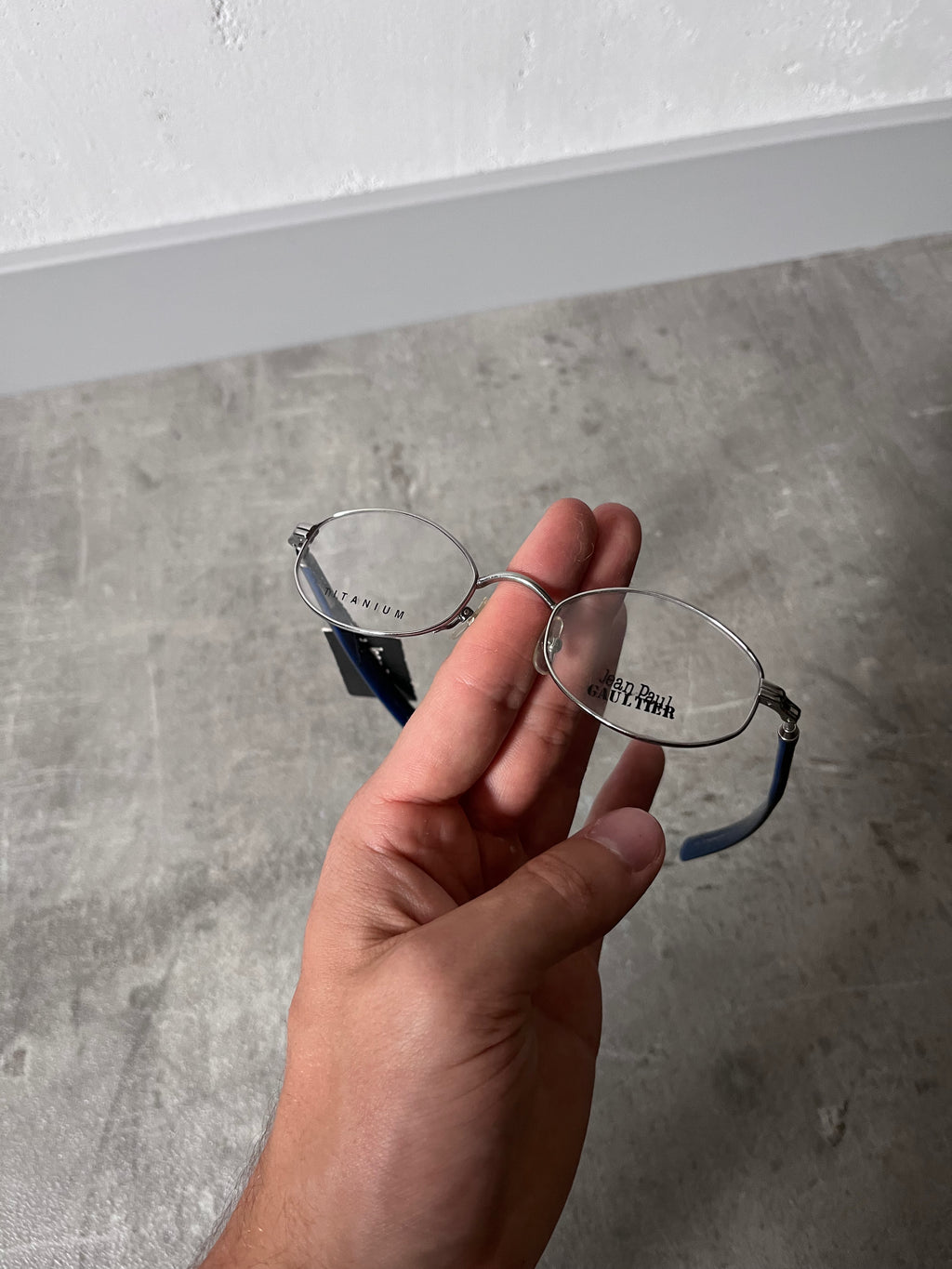 90s Jean Paul Gaultier Vintage Clean Glasses Blue