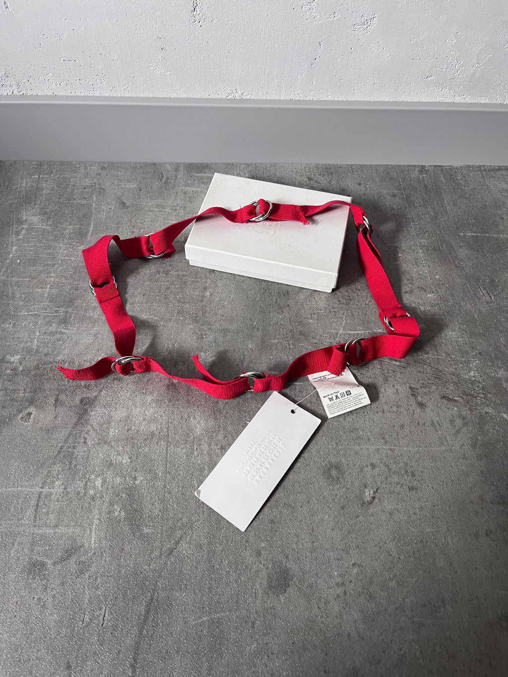 F/W 2006 Maison Margiela Artisanal Buckles Belt Red