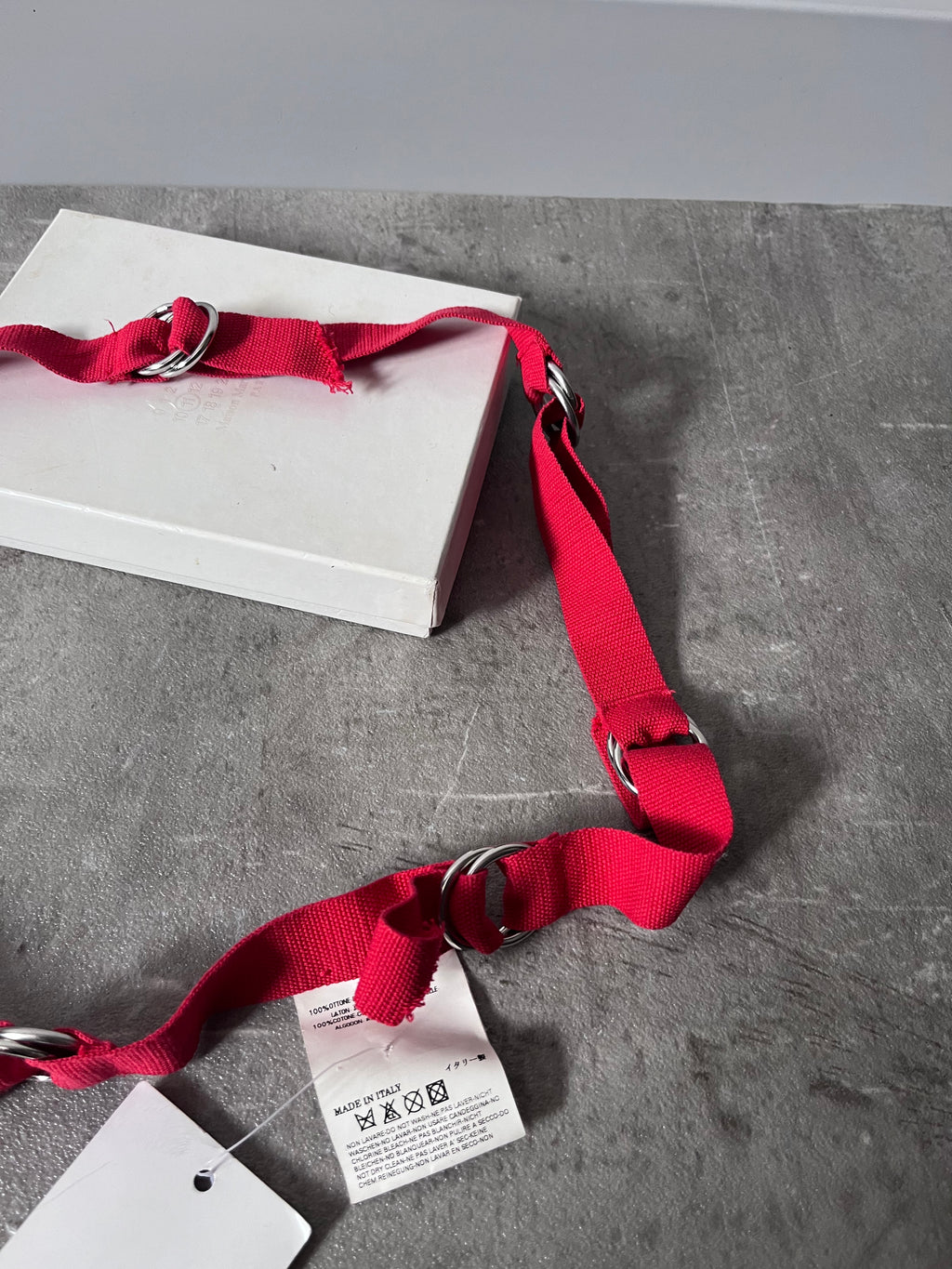 F/W 2006 Maison Margiela Artisanal Buckles Belt Red