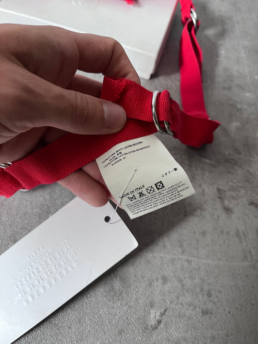 F/W 2006 Maison Margiela Artisanal Buckles Belt Red