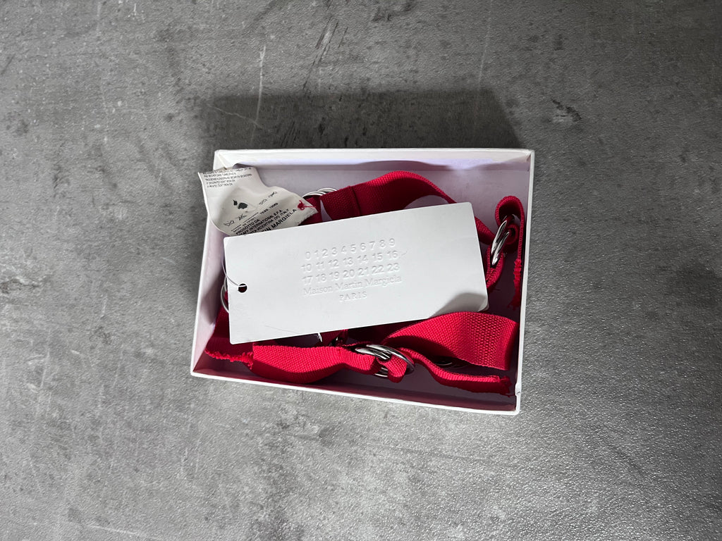 F/W 2006 Maison Margiela Artisanal Buckles Belt Red