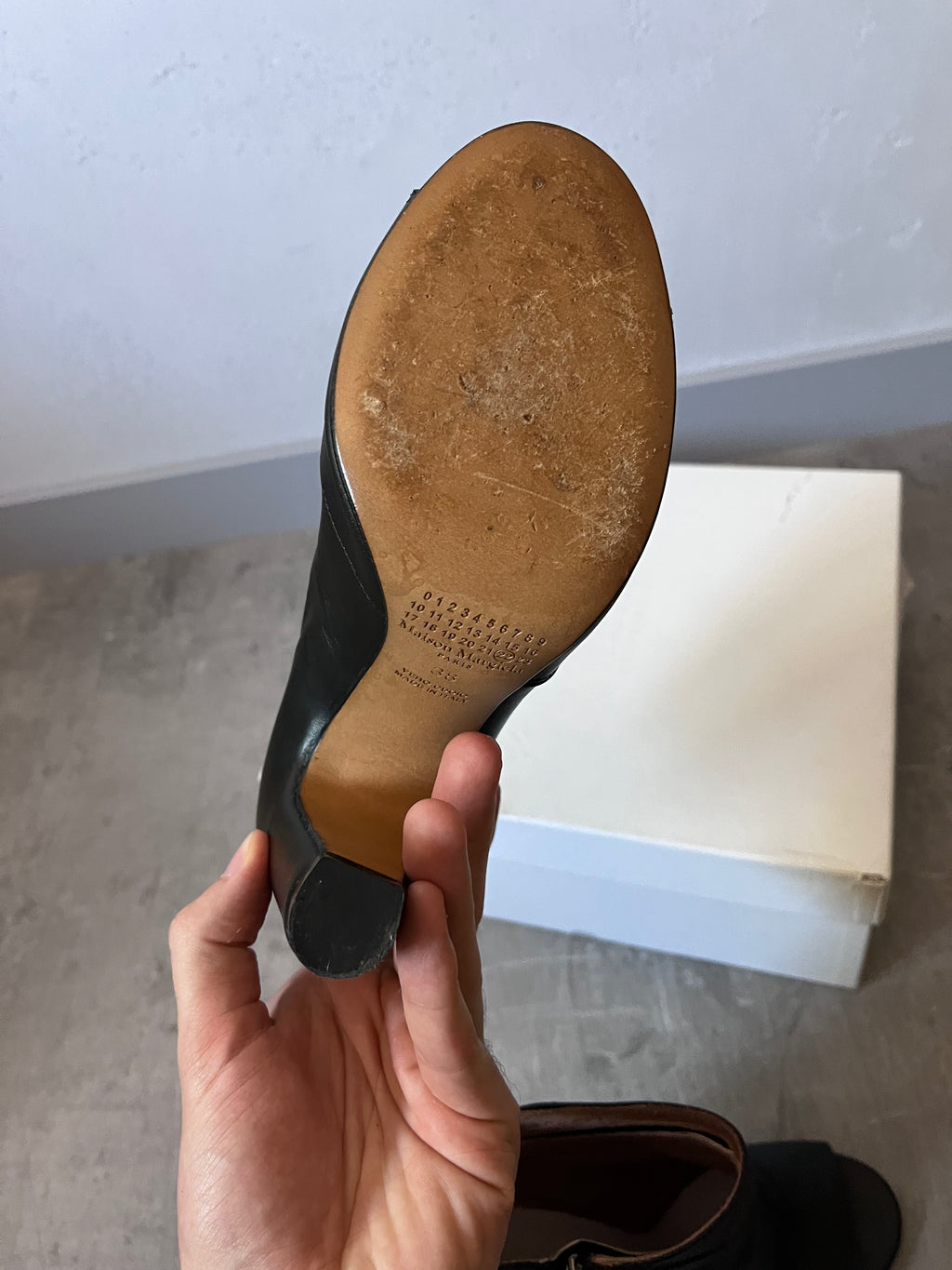 Maison Margiela Wrap Zip Leather Ankle Heels Black Women - 38