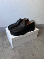 Maison Marginal Tabi Loafers Leather Shoes Black Men - 42