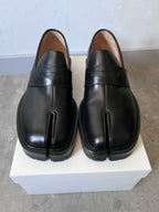 Maison Marginal Tabi Loafers Leather Shoes Black Men - 42