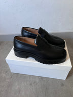 Maison Marginal Tabi Loafers Leather Shoes Black Men - 42