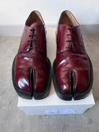 Maison Margiela Tabi Derby Lace-Up Leather Shoes Red Men - 43