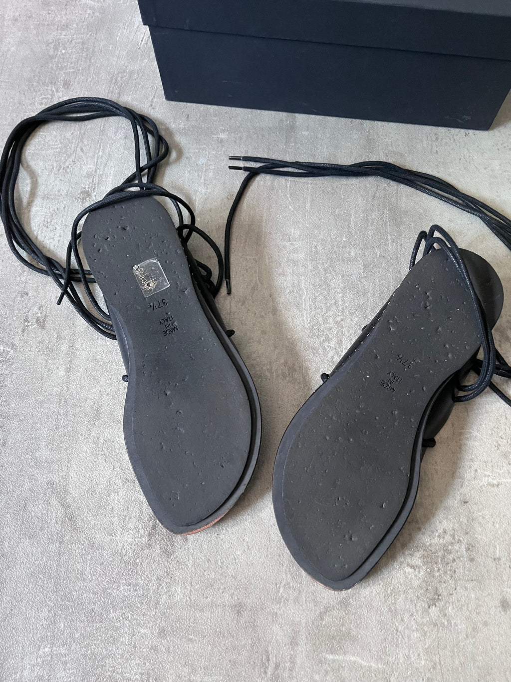 Ann Demeulemeester Ankle Lace-Up Sandals Black Women - 37.5