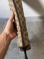 2000s Gucci by Tom Ford GG Monogram Canvas Knee Heels Boots Beige Women - 38