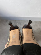 2000s Gucci by Tom Ford GG Monogram Canvas Knee Heels Boots Beige Women - 38