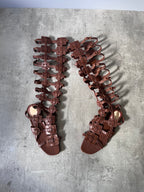Christian Louboutin Gladiator leather Sandals Brown Women - 37.5
