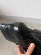 2000s Yves Saint Laurent Tribtoo Platform Leather Ankle Heels Black Women - 40