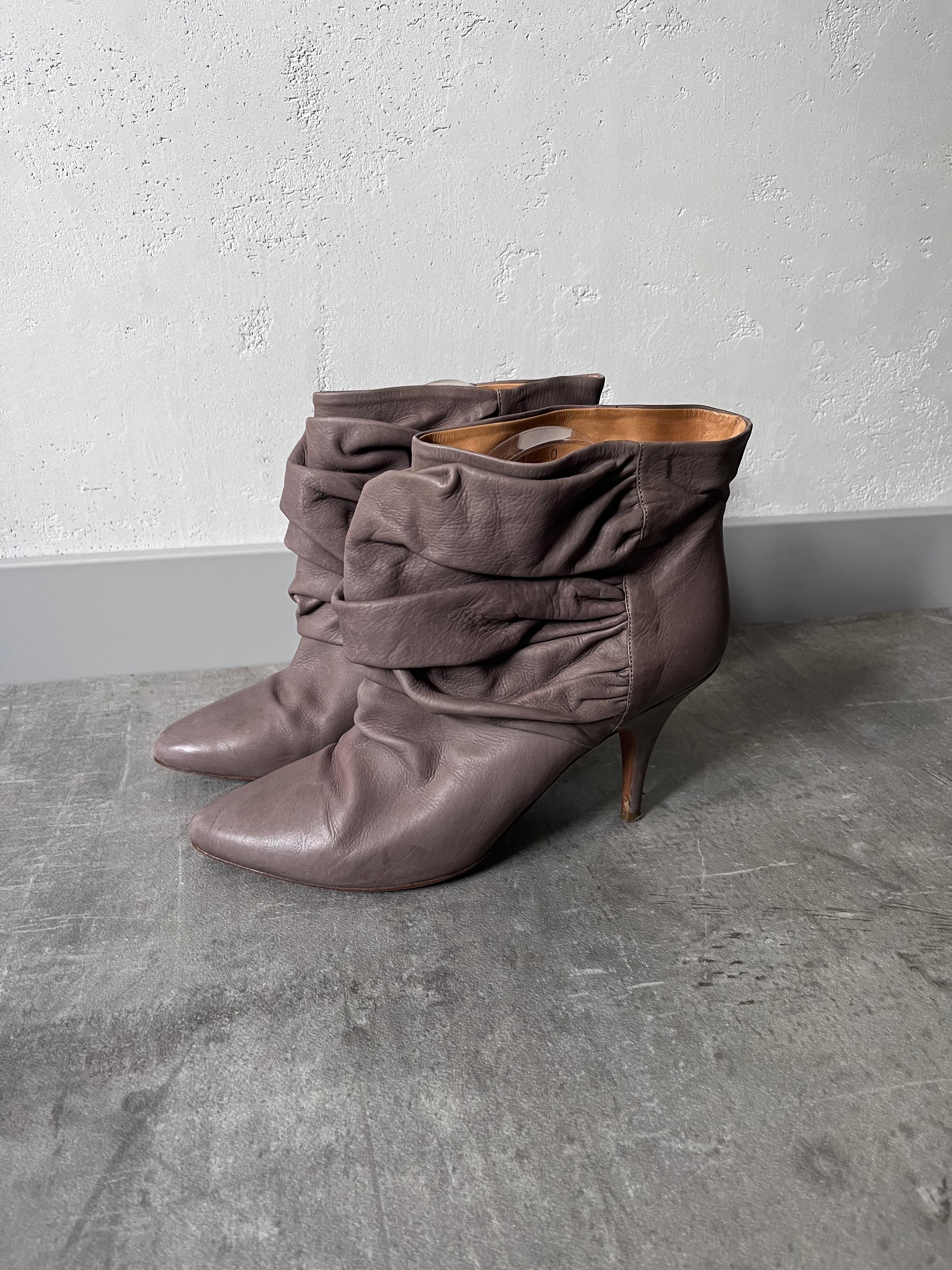 Maison Margiela Crinkle Leather Heels Beige Women - 39