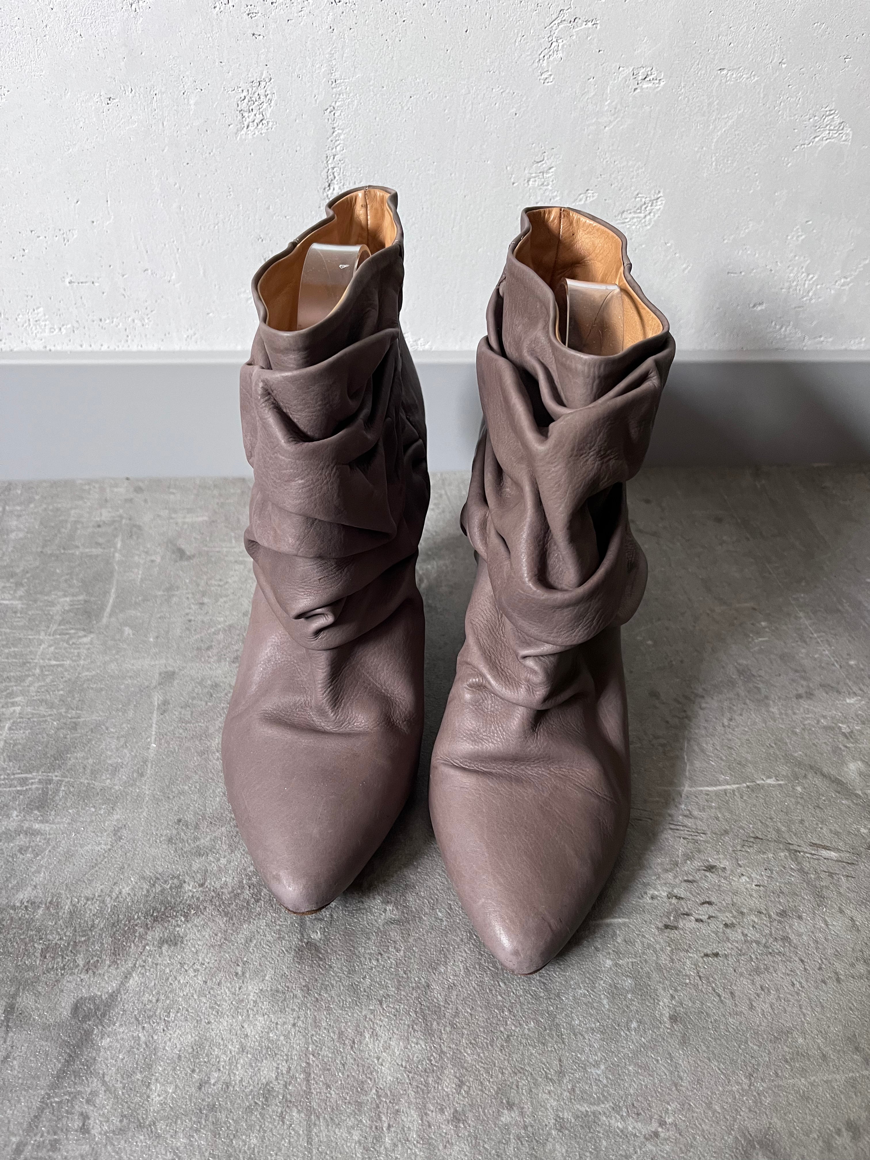 Maison Margiela Crinkle Leather Heels Beige Women - 39