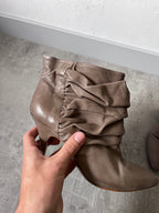 Maison Margiela Crinkle Leather Heels Beige Women - 39