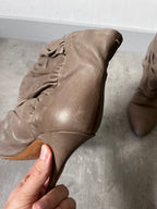 Maison Margiela Crinkle Leather Heels Beige Women - 39