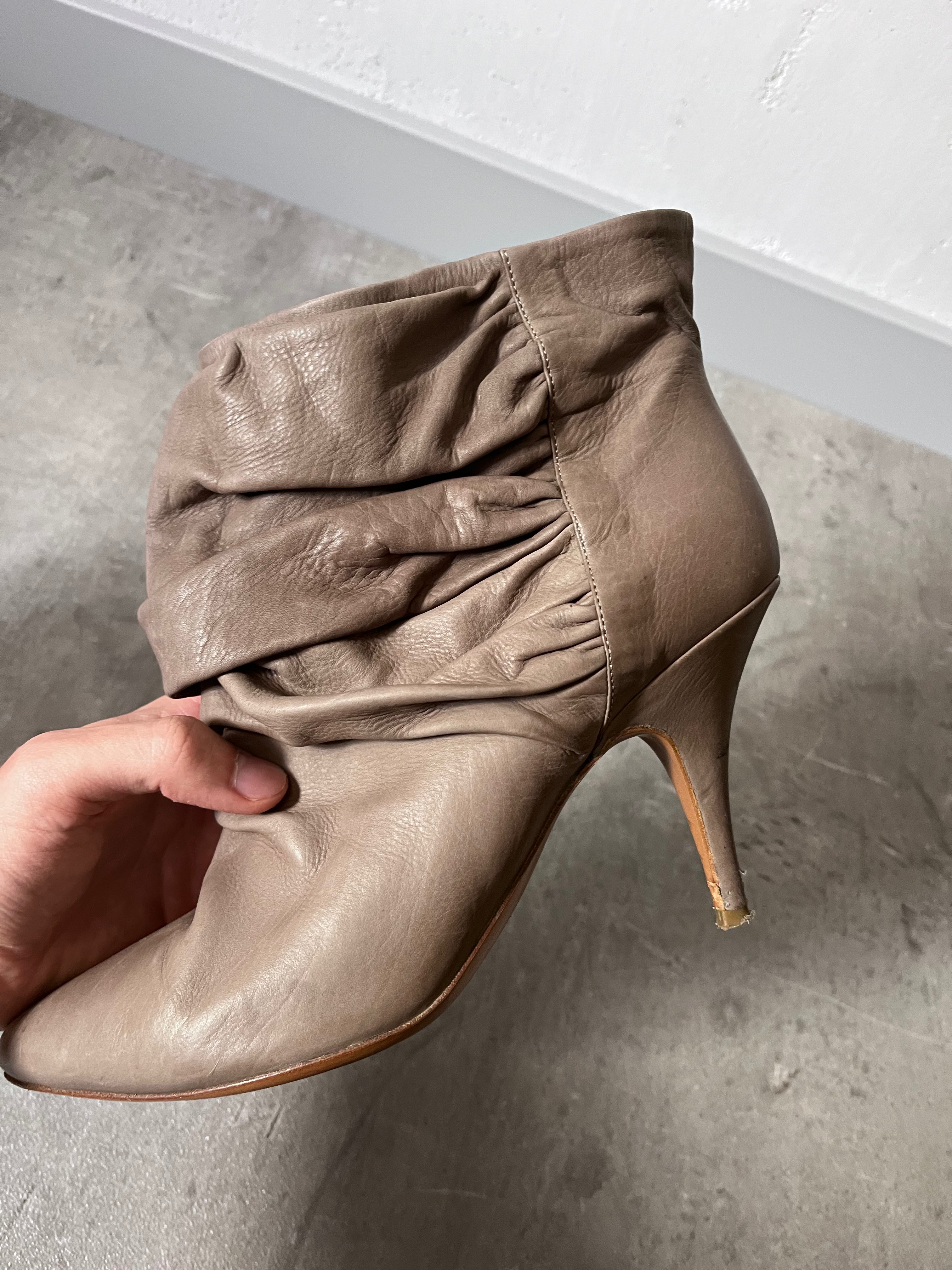 Maison Margiela Crinkle Leather Heels Beige Women - 39