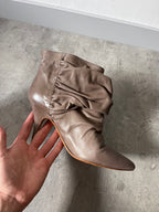 Maison Margiela Crinkle Leather Heels Beige Women - 39