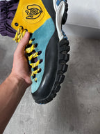 Loewe ELN Climbing Suede Boots Yellow Blue Black Men - 45