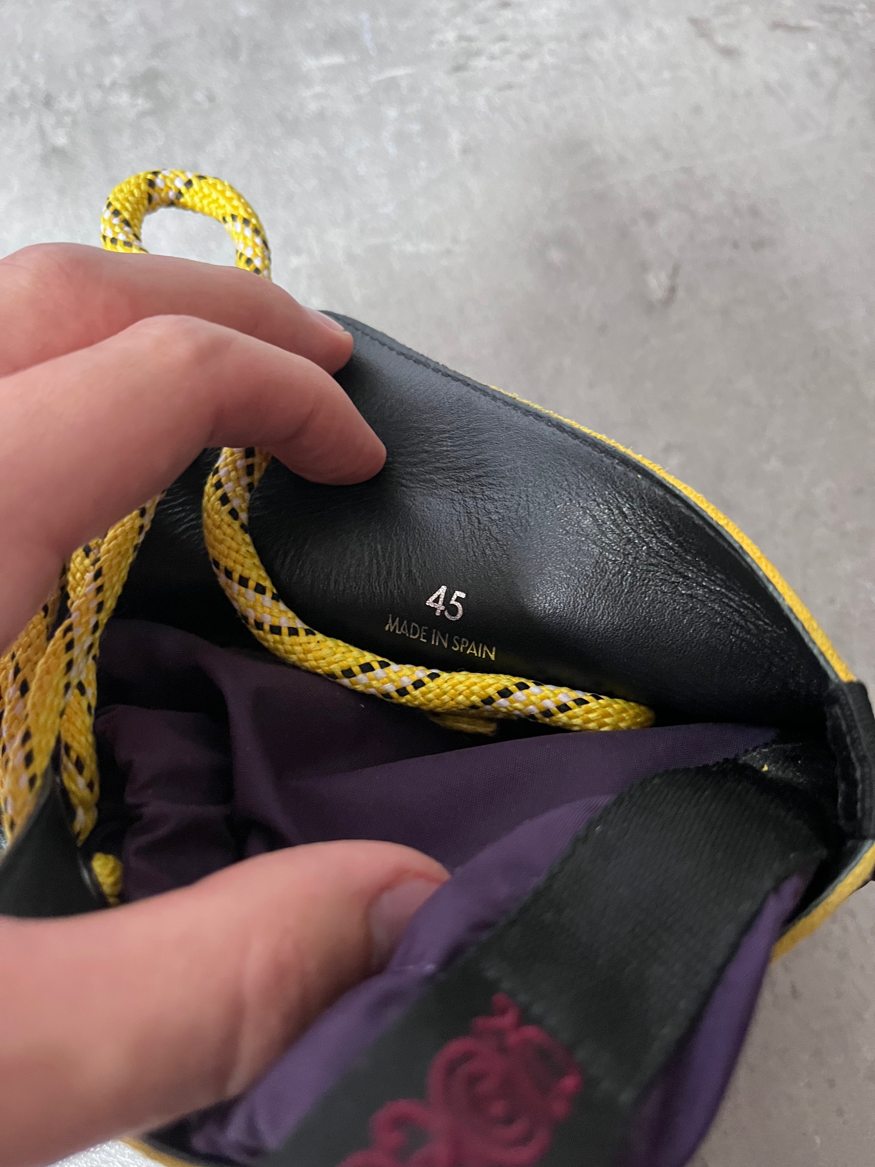 Loewe ELN Climbing Suede Boots Yellow Blue Black Men - 45