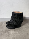 Maison Margiela Pony Hair Ankle Heel Boots Black Women - 40