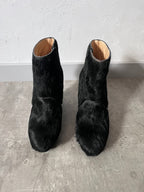 Maison Margiela Pony Hair Ankle Heel Boots Black Women - 40