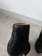 Maison Margiela Pony Hair Ankle Heel Boots Black Women - 40