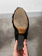 Maison Margiela Pony Hair Ankle Heel Boots Black Women - 40