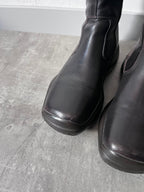 F/W 1999 Prada Ankle Leather Vibram Boots Black Men - 42