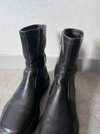 F/W 1999 Prada Ankle Leather Vibram Boots Black Men - 42