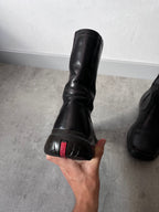 F/W 1999 Prada Ankle Leather Vibram Boots Black Men - 42