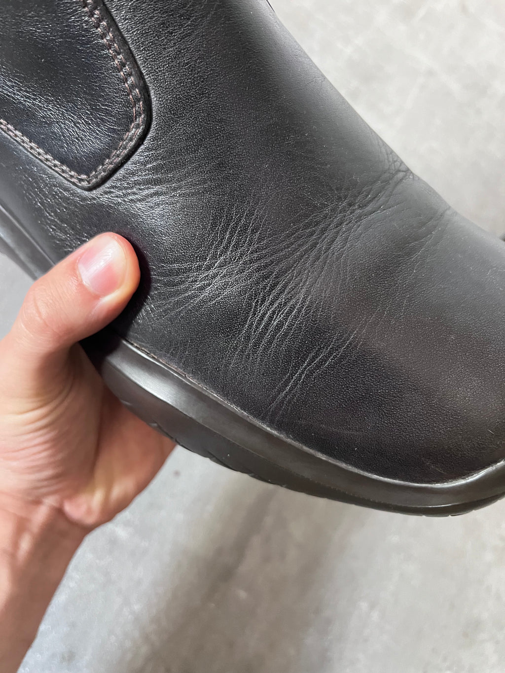 F/W 1999 Prada Ankle Leather Vibram Boots Black Men - 42
