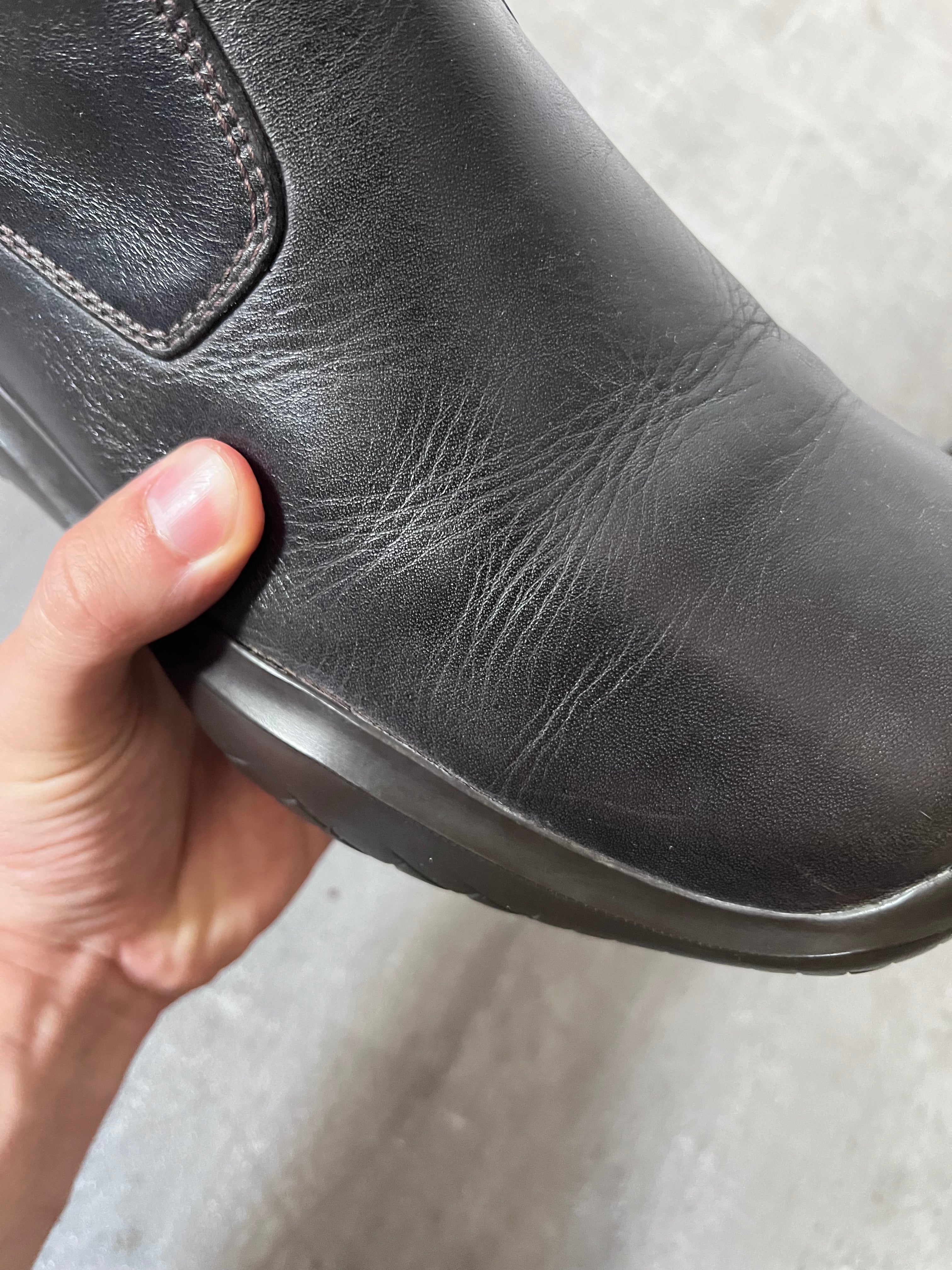 F/W 1999 Prada Ankle Leather Vibram Boots Black Men - 42