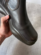 F/W 1999 Prada Ankle Leather Vibram Boots Black Men - 42
