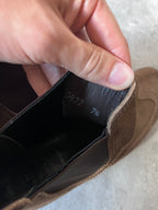 90s Miu Miu Chelsea Suede Bubble Sole Boots Brown Men - 42