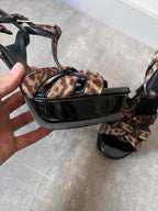 2000s Yves Saint Laurent Ponyhair Animal Print Heels Sandals - 39,5