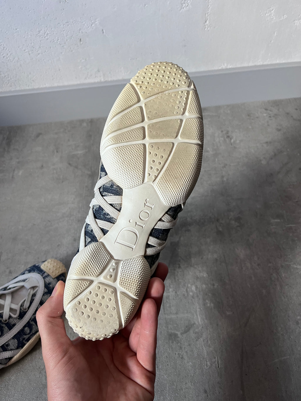 2000s Dior by John Galliano Monogram Canvas Leather Boxing Boots White Blue Women - 38.5