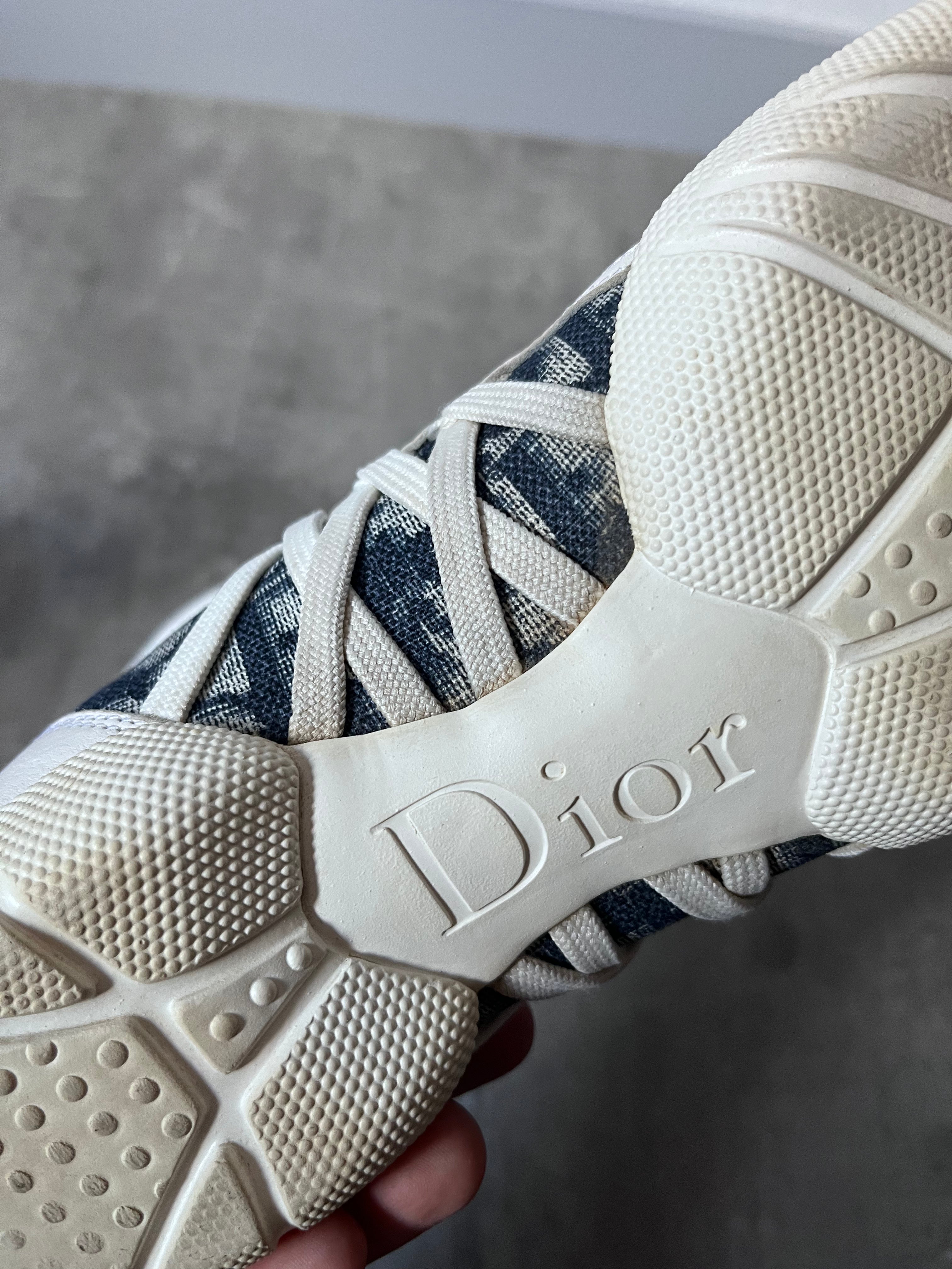 2000s Dior by John Galliano Monogram Canvas Leather Boxing Boots White Blue Women - 38.5