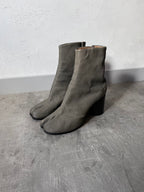 Maison Margiela Tabi Leather Heel Boots Grey Women - 41