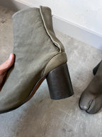 Maison Margiela Tabi Leather Heel Boots Grey Women - 41