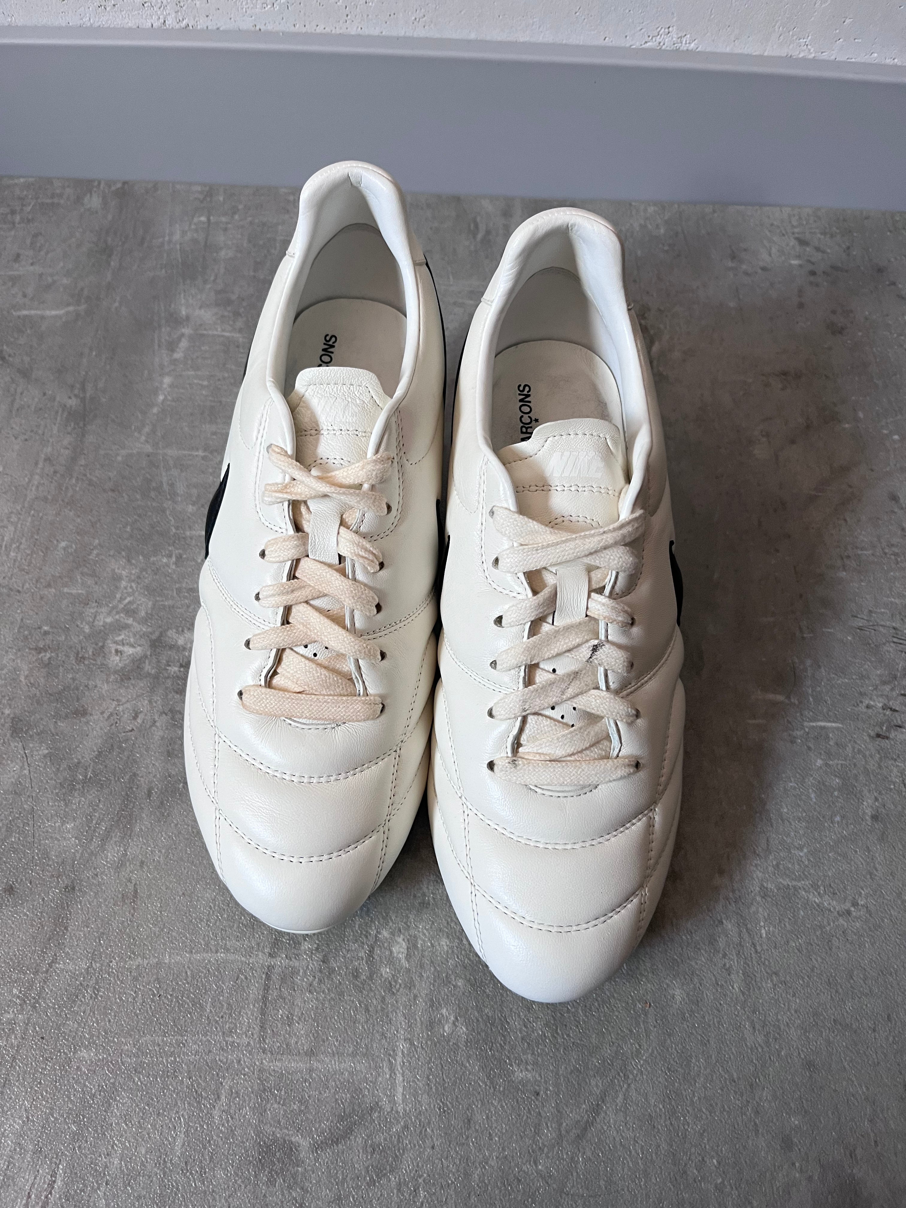 Comme des Garcons x Nike Premier Leather Kitten Heels Shoes White Women - 40