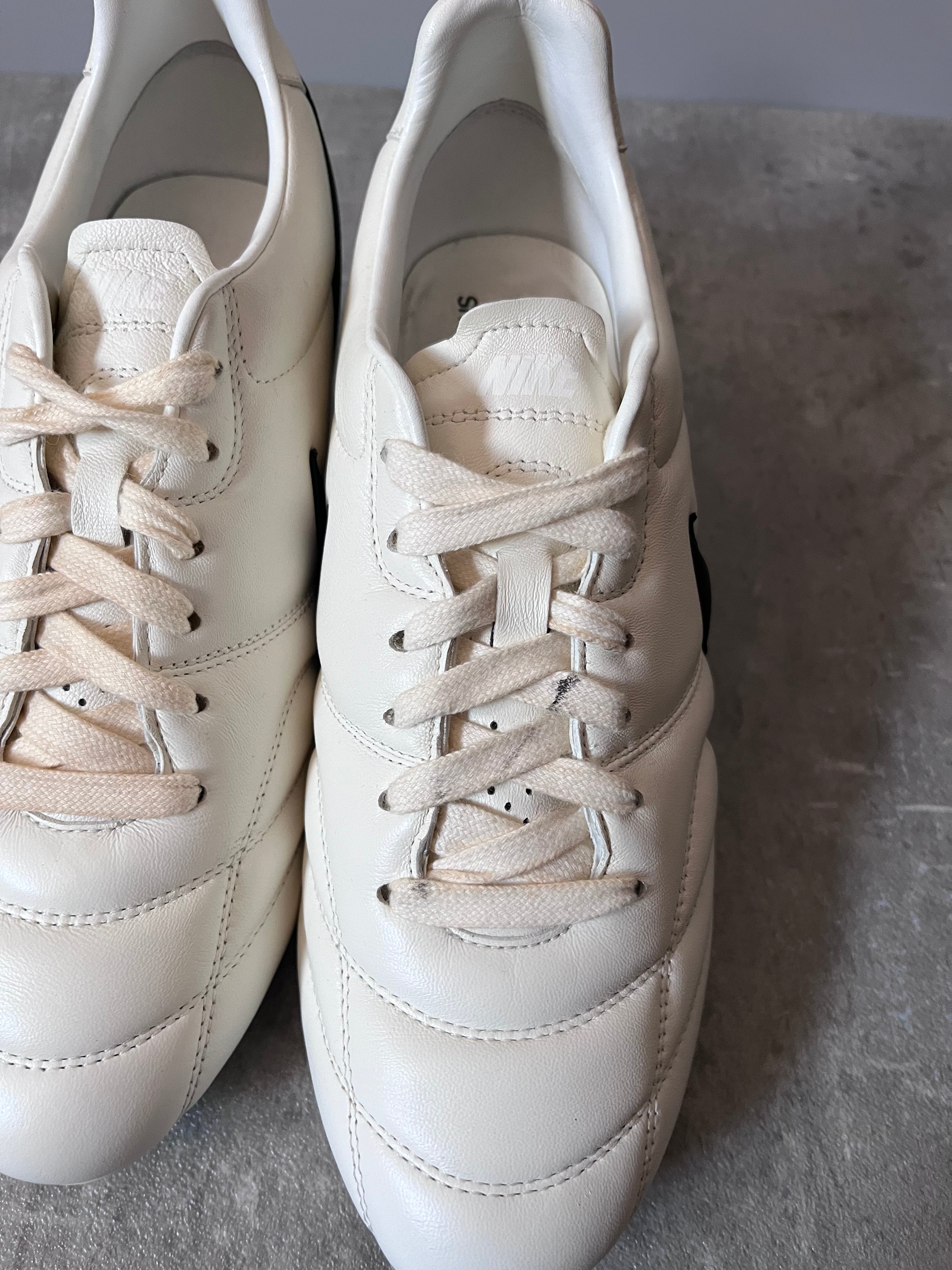 Comme des Garcons x Nike Premier Leather Kitten Heels Shoes White Women - 40