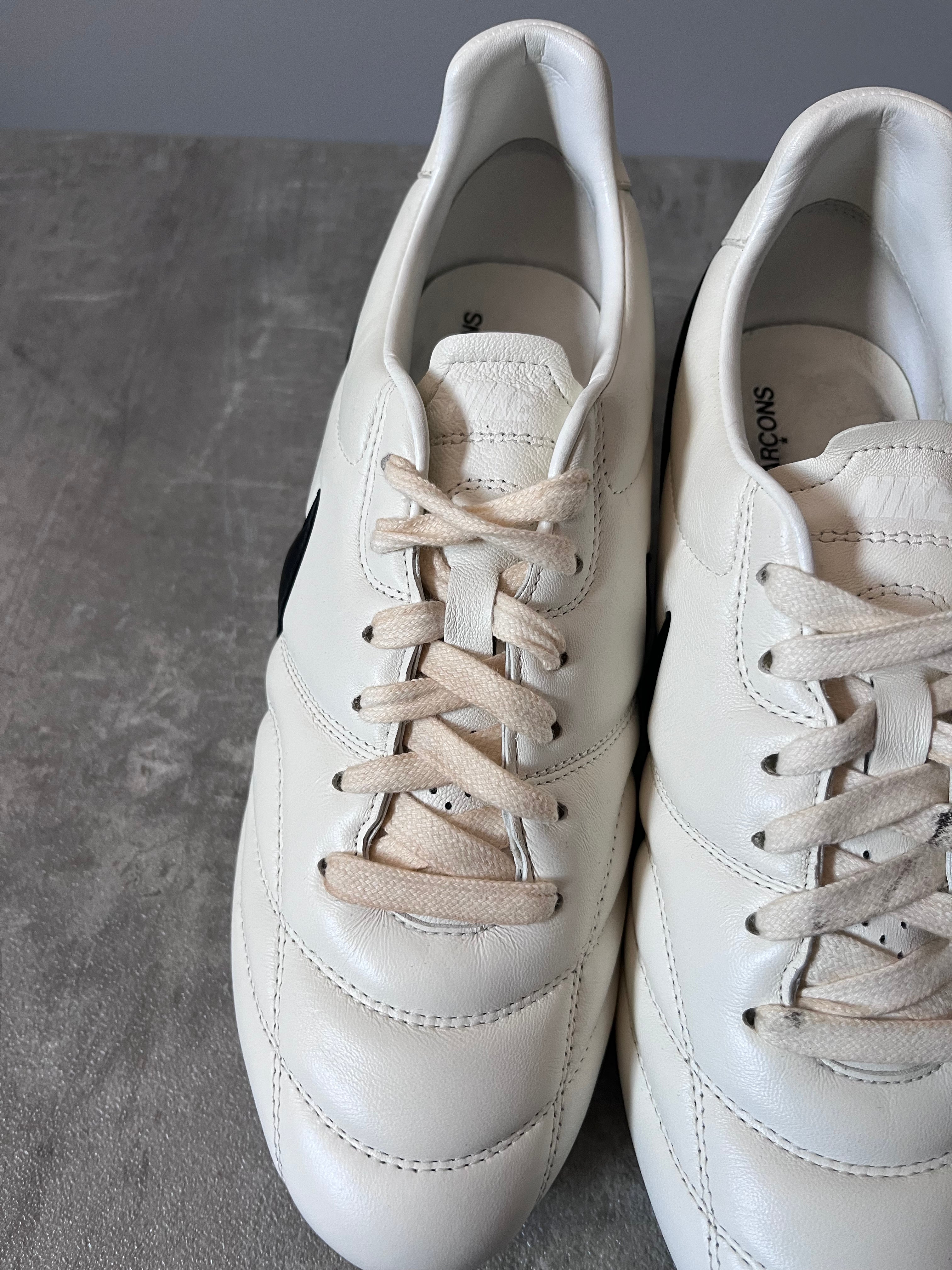 Comme des Garcons x Nike Premier Leather Kitten Heels Shoes White Women - 40