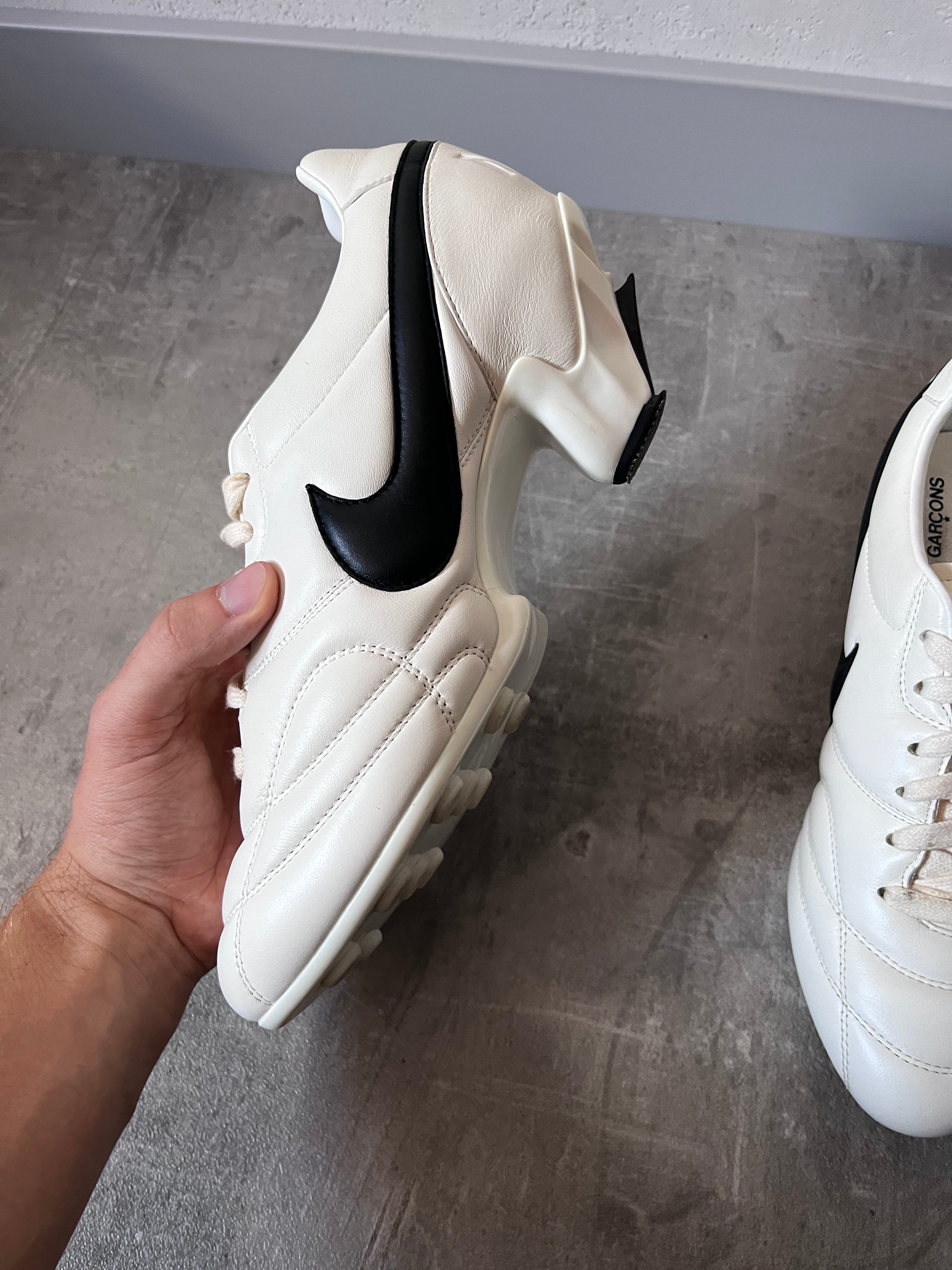 Comme des Garcons x Nike Premier Leather Kitten Heels Shoes White Women - 40