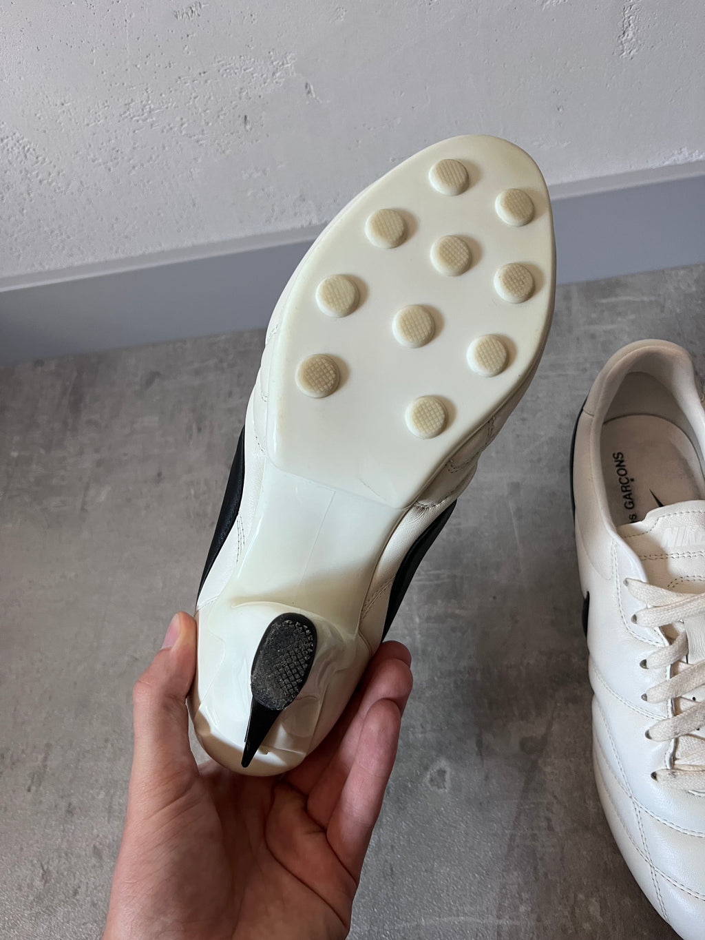 Comme des Garcons x Nike Premier Leather Kitten Heels Shoes White Women - 40