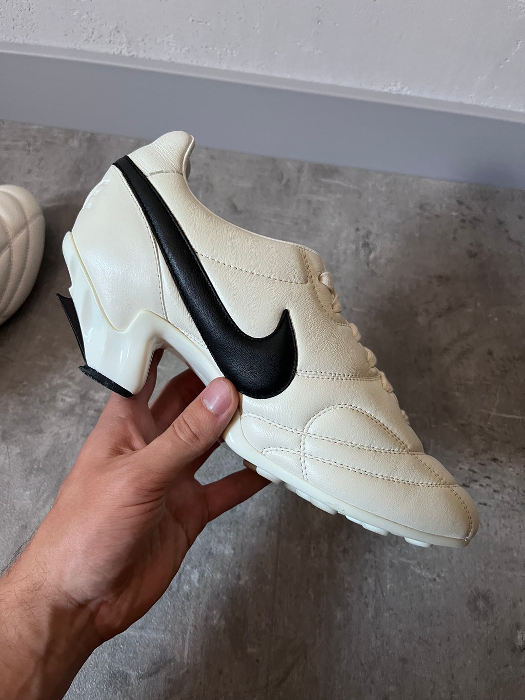 Comme des Garcons x Nike Premier Leather Kitten Heels Shoes White Women - 40
