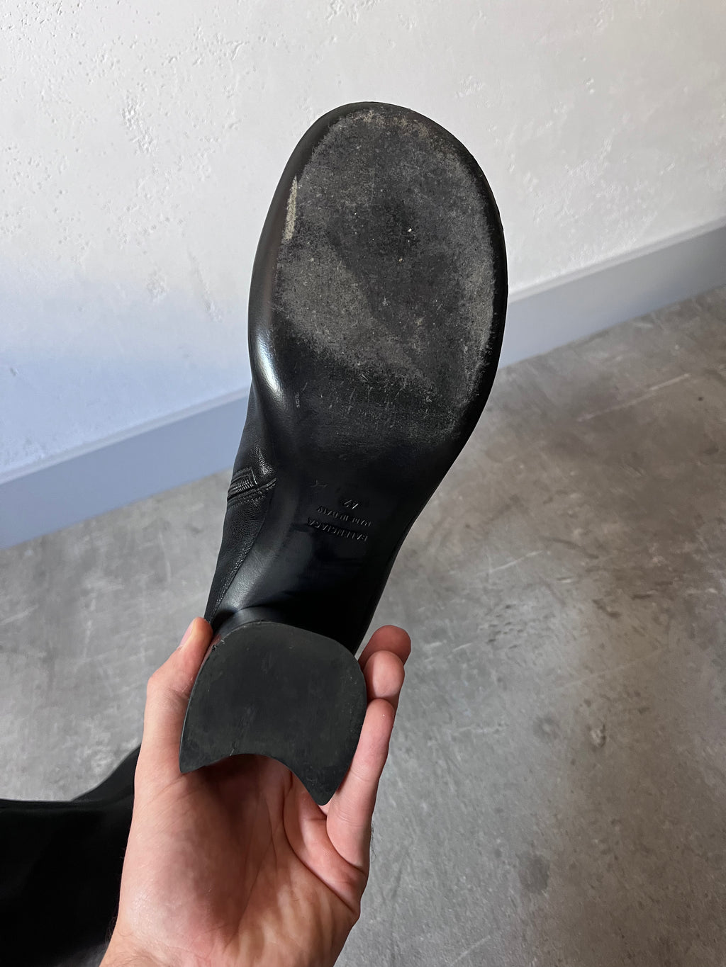 F/W 2022 Balenciaga Glove Leather Heel Boots Black Men - 42