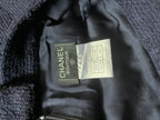 F/W 1997 Chanel Suit Set Worn by Karen Elson Full Runway Look Wool Silk Navy Red Women - M